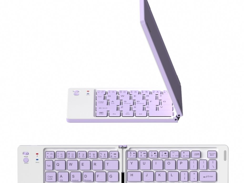bluetooth katlanır tasınabilir kablosuz sarjlı klavye,Touchpad li , iOS-Android-Windows Uyumlu
