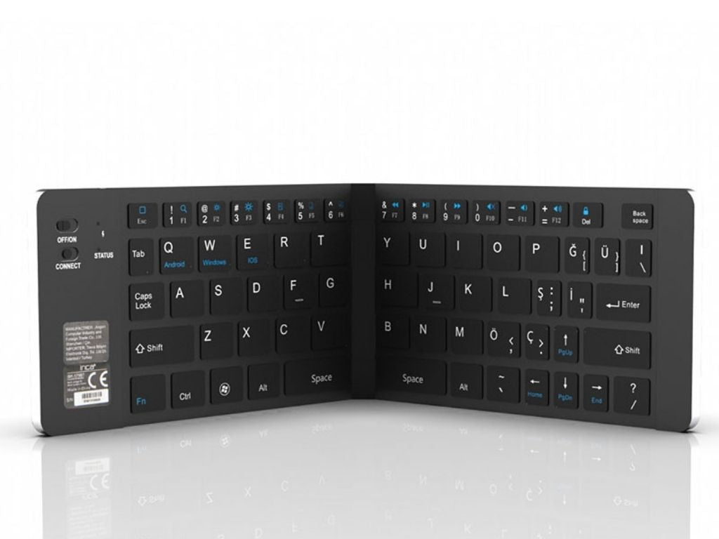 bluetooth katlanır tasınabilir kablosuz sarjlı klavye,Touchpad li , iOS-Android-Windows Uyumlu