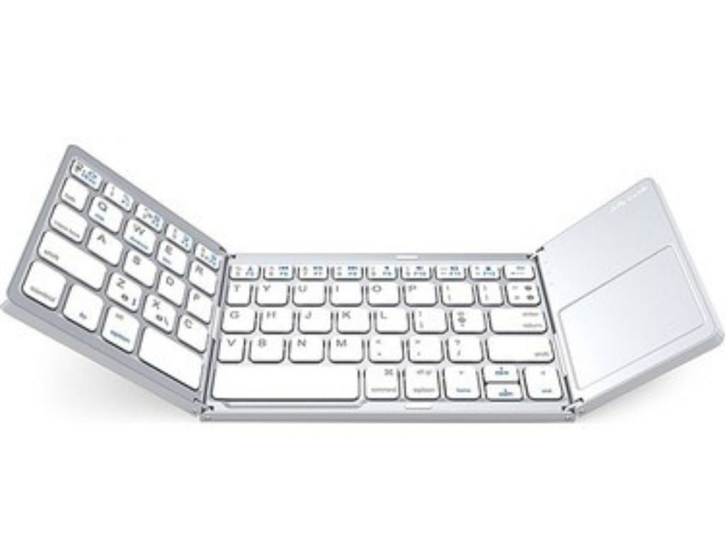 bluetooth katlanır tasınabilir kablosuz sarjlı klavye,Touchpad li , iOS-Android-Windows Uyumlu