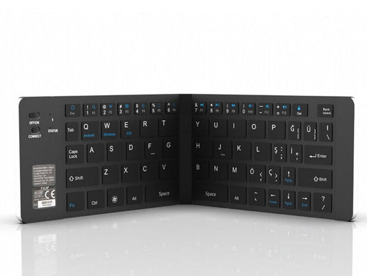 bluetooth katlanır tasınabilir kablosuz sarjlı klavye,Touchpad li , iOS-Android-Windows Uyumlu
